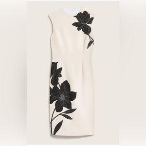 Like New- Ann Taylor Floral Sleeveless Midi Sheath Dress